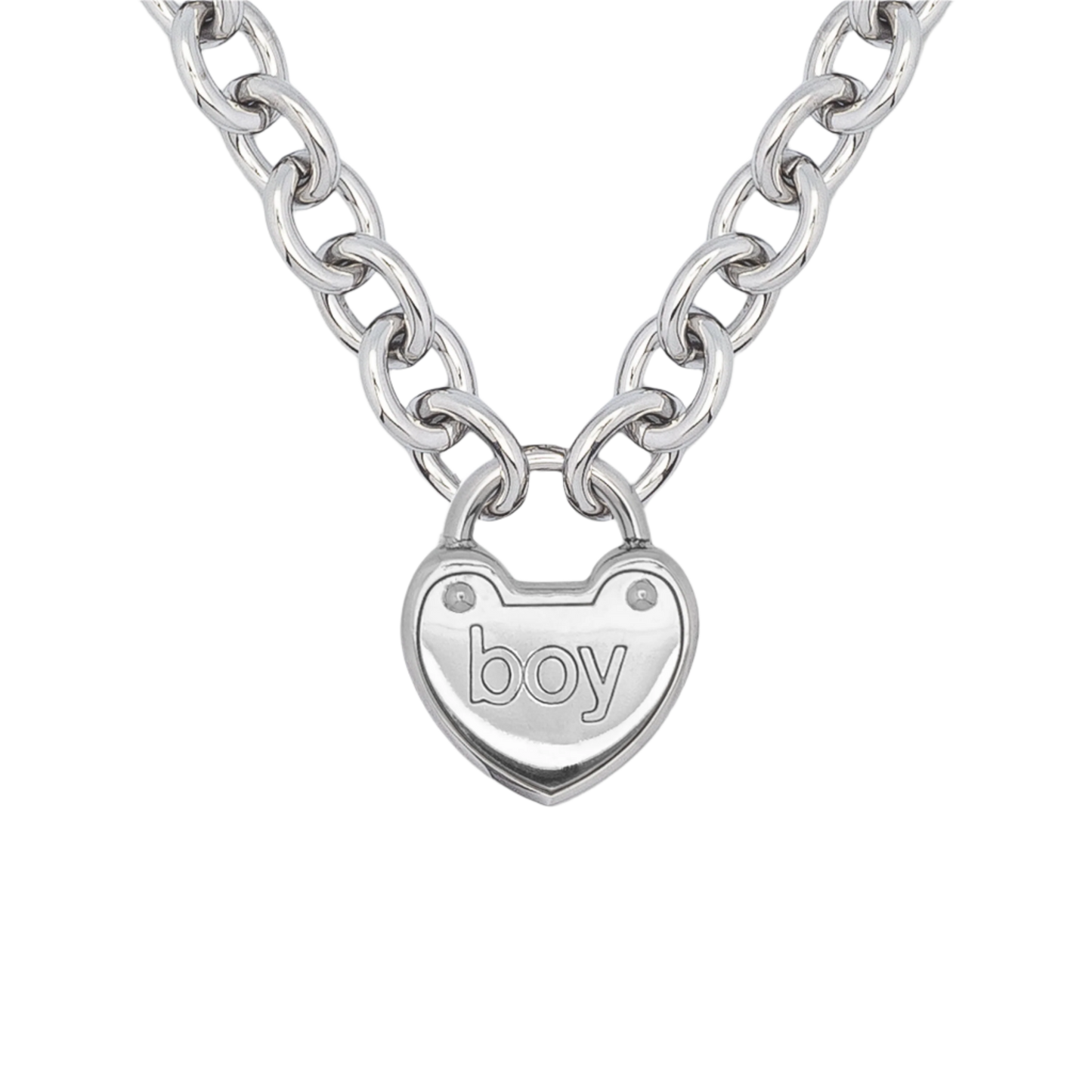 boy Heart Lock Necklace