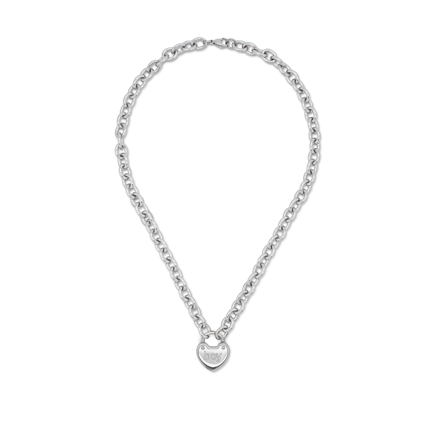 boy Heart Lock Necklace